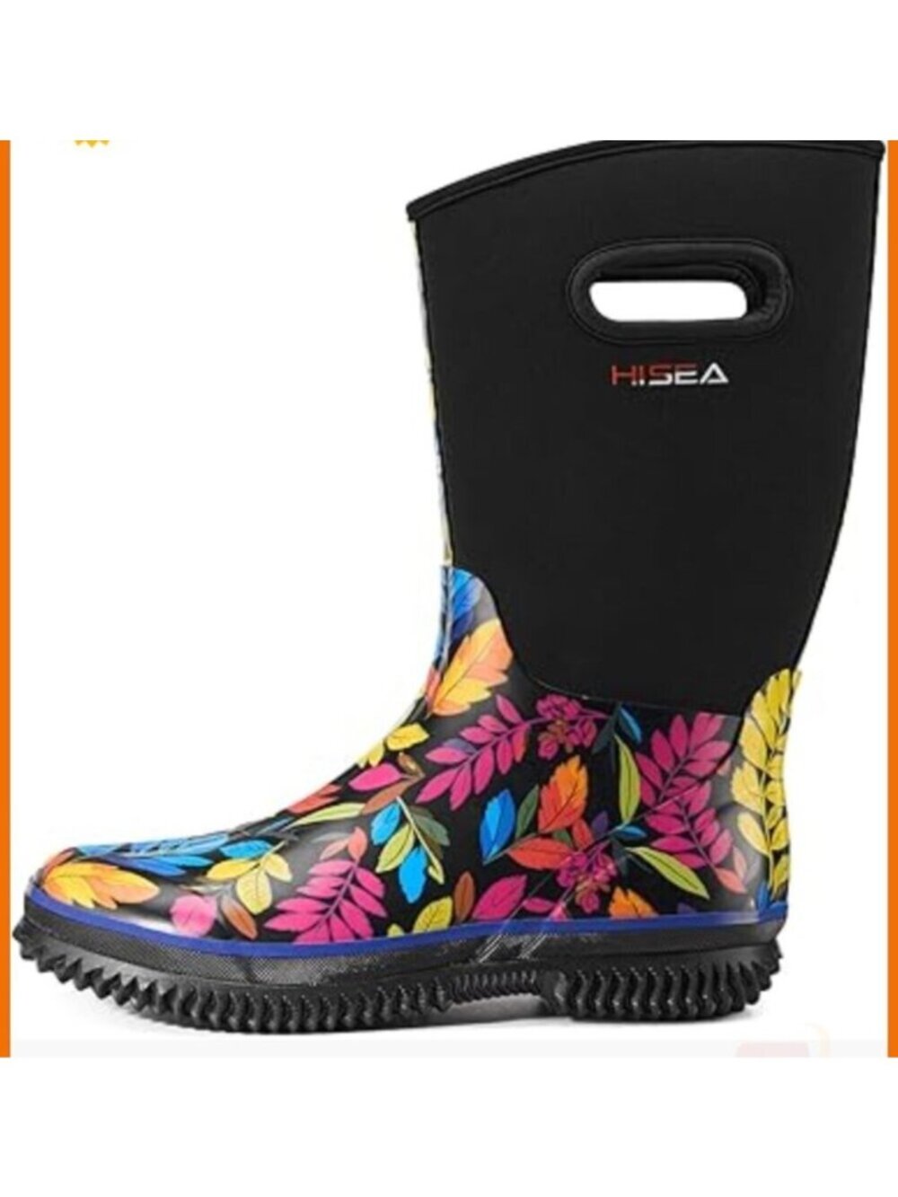 New HISEA Waterproof Insulated Neoprene Rubber Rain Garden Boots Womens 11 Flora
